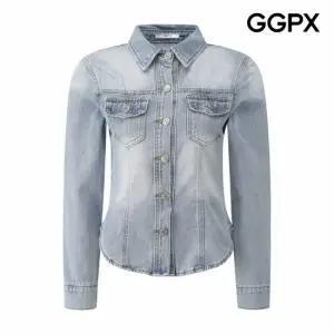 [GGPX] 워싱 데님 라인 셔츠 (GQ1SH007F)