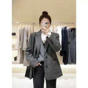 [롯데백화점]SOUP 테일러드 투버튼 모직 자켓  SBAJK92