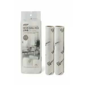 도매링크 (실속형 테이프크리너(특대) 교체용2매입/잘 뜯어지는 사선형 25cm 리필2롤)