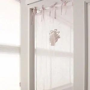 [꼬떼따블](센텀시티점) 파니에 플로랄 핑크 숏 커튼 2025-108