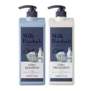 밀크바오밥 세라 샴푸1.2L+트리트먼트1.2L 화이트머스크 저자극