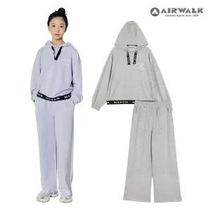 [보리보리/에어워크 주니어]여아 주니어 밑단 밴딩 후드 트레이닝 셋업