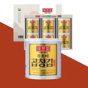 대천김 무조미 곱창김 캔김 14g 6캔 담백한 프리미엄 김