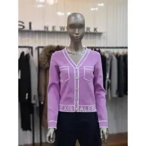 제시뉴욕 세이브존05 로고 배색 브이넥 니트 카디건 ME25SZNSKG5070VI