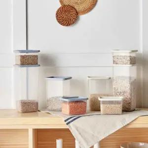 이지앤프리 1+1 잡곡 쌀통 씨리얼 보관 도어포켓 냉장고 정리용기 도어포켓 385ml 2P