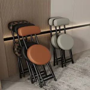 접이식 등받이 의자 휴대용 보조 미용실 원형 가정용