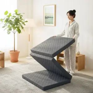 3단 접이식 매트리스 토퍼겸용 고밀도폼 바닥형 10cm 슈퍼싱글(SS)
