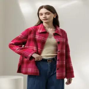 [더핸드메이드][단독 옵션] 핸드메이드 울 셔츠형 자켓 - 체크 (55-88)