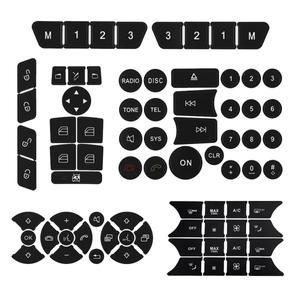 PVC 자동차 수리 스티커 패널 A/C 라디오 버튼 데칼 메르세데스 벤츠 W204 S204 C204 R172 W218 W212 C207