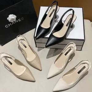 여성 미들 힐 베이직 데일리 뾰족코 여성 펌프스 힐 여름 구두 슬링백 오피스