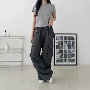 카고팬츠 남성 여성 와이드 팬츠 커플 와이드 스트링