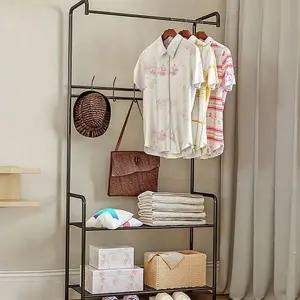 이동식 행거 선반형 기둥 공간활용 스탠드 옷걸이 원룸 수납 현관 모자걸이 정리대 정리 침실 가방 우산