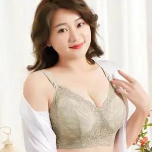 여성 빅사이즈 언더웨어 노와이어 이중 밴딩 브라레이스 스포츠 볼륨업 이어 가슴모으는 보정속옷 메쉬 브