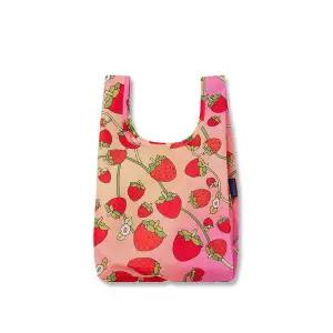 [바쿠백] 소형 베이비 에코백 장바구니 Strawberry Blossom