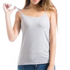 여성 이너웨어 베이직 끈조절 라운드넥 캡내장 부드러운 모달 캡나시