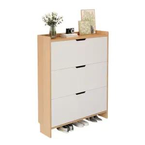 신발장 현관 수납장 서랍장 A. 내추럴우드컬러+화이트 셀프 50x17x120cm