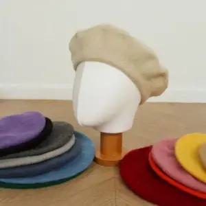 포근한 울 베레모 니트 모자 14컬러 겨울용 베이직 꼭지