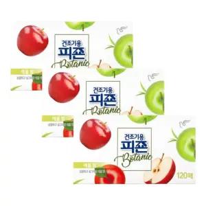 피죤 건조기용 드라이시트 애플밤 120매 3개