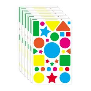 5종 도형 스티커 원형 별 사각형 삼각형 310pcs S594 다꾸 포장 구디백 밀봉 다이어리 선물