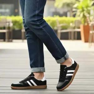 베이직운동화 남성 운동화 배색 포인트 클래식 유연한 소재 탄탄한 밑창 데일리 검솔 스니커즈