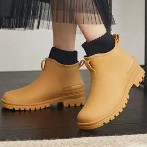 일상용 겨울방한 부츠 방수 야외용 레인슈즈 TAIN34