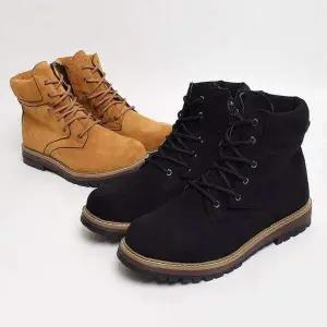 남성용 지퍼 하이탑 부츠 캐주얼 워킹 신발 운동화