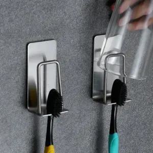홀더 걸이 스테인레스 꽂이 양치컵 벽면부착 거치대 칫솔 304