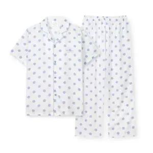 [롯데백화점]오르시떼 남성 H025 애머리스 반소매+9부팬츠 파자마 세트 OR26MMBHH025