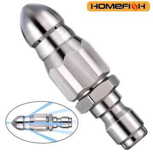 워터젯 고압 분사 노즐 하수구 청소 1/4인치 스테인리스 스틸 고압 세척기 퀵 플러그 배수 호스 노즐 도구