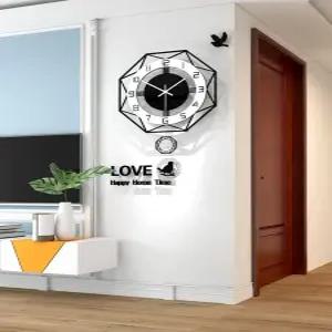 거실 인테리어 북유럽 팔각 벽시계 벽걸이 가벼운 시계