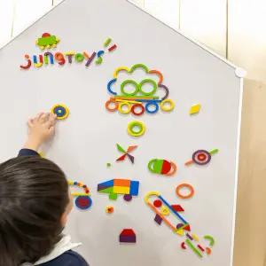 정토이즈 DIY 자석가베 370pcs 유아 원목 교구 카프라 몬테소리 장난감 소근육발달