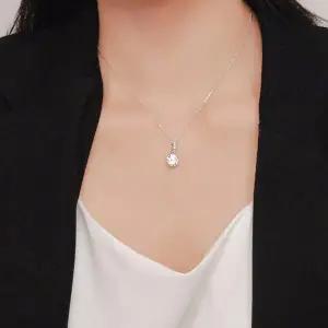 [시후주얼리]실버925 시뮬럿다이아 라운드 펜던트 목걸이 SS124N