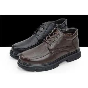 꾹상점2  모던 겨울 로퍼 내부 구두 소가죽 옆지퍼 방한화 인조퍼