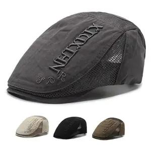 남성 베레모 메쉬 통풍 여름 남성 헌팅 캡 남성면 캐주얼 패션 모자