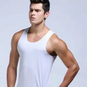 남성 심리스 런닝 쿨링 무봉제 민소매 남성 런닝 셔츠 통기성 이너웨어 나시티 티셔츠 라운드 드로즈 속옷