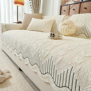 프랑스어 스타일  목화 소파 커버 사계절 범용 타월 미끄럼 방지 더러운 L 모양의 코너 홈 장식