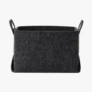 다크그레이 펠트 바구니 정리 수납 바구니