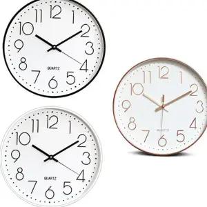 저소음 벽 시계 모던 레트로 거실 무소음 벽 시계 침실 인테리어