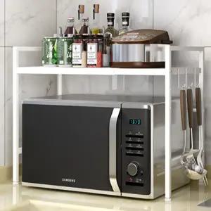 2단 전자 레인지 선반 오븐 거치대 2단 전자 레인지 선반 밥솥 다이 선반대 싱크대 정리대 다용도