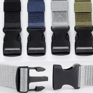 폴리에스터 벨트 플라스틱 아웃도어 가벼운 남성 캐주얼 벨트 군용 버클 일상 허리띠 원터치 스포츠 작업용
