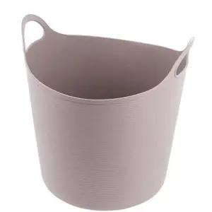 세탁 바구니 원형 유연 빨래통 빨래 바구니 수거 대형 아기 부드러운 국내생산 플라스틱 다용도 바스켓