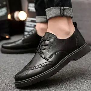 남성 575SKI72 클래식 로퍼 청키 아웃솔 캐주얼 정장 구두 2색