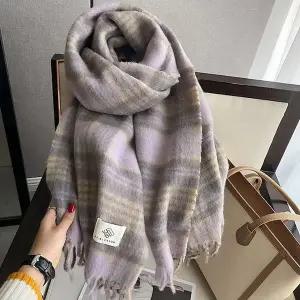 남성 646QQH33 여성 겨울 외출 패션 방한 아이템 격자 무늬 울 터치 머플러