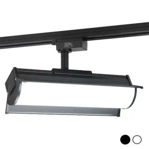 ks led 레일 사각 투광기 플리커프리 30w 260mm 블랙 화이트 주광색 전구색