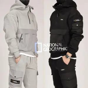 Z  내셔널지오그래픽 IW 3단 헤비 반집업 후드 기모 트레이닝복 세트 - 가을 겨울 신상(남여공용)