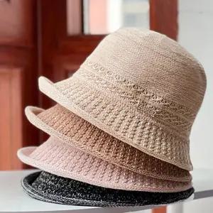 성인여성모자 큐빅메쉬말린챙 벙거지 봄 여름모자 할머니모자 여성 여자 모자 버킷햇 준캡 버킷햇 모자 여