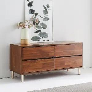 SD301 브라운 1200 2단 서랍수납장 거실장TV장티비다