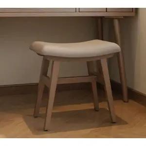 패브릭 원목 보조 스툴 나무 간이 의자 화장대 소형 테크 브라운 월넛