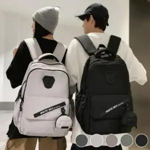 [패션] 포인트 로고 장식 포함 데일리 백팩 파우치