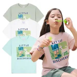 [롯데백화점]디스커버리익스페디션 DKRS56053 키즈 콜라보 전면그래픽 반팔티셔츠